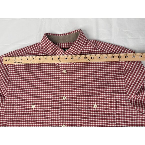 Orvis Red Check Gingham Men’s M Long Sleeve Flannel Shirt Button Down - Picture 14 of 15